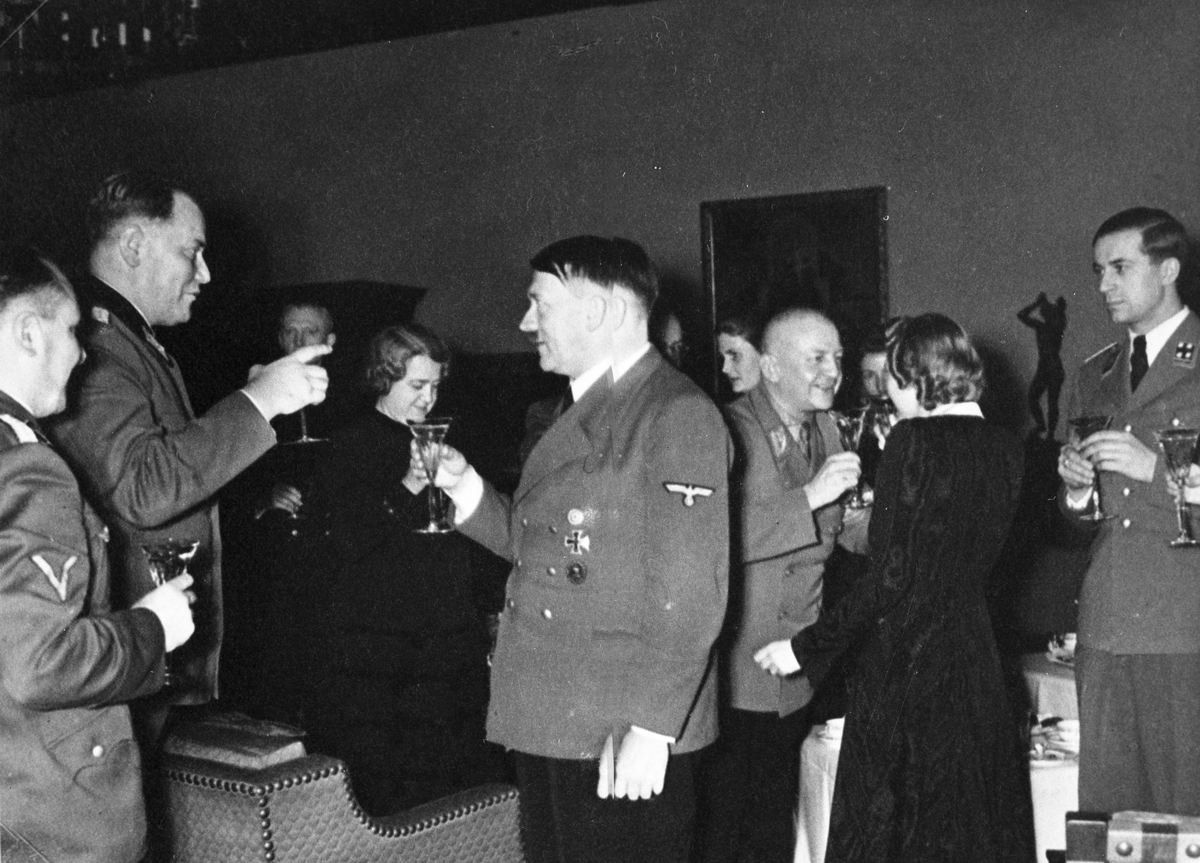Adolf Hitler and his entourage celebrate the New Year at the Berghof, from Eva Braun's albums